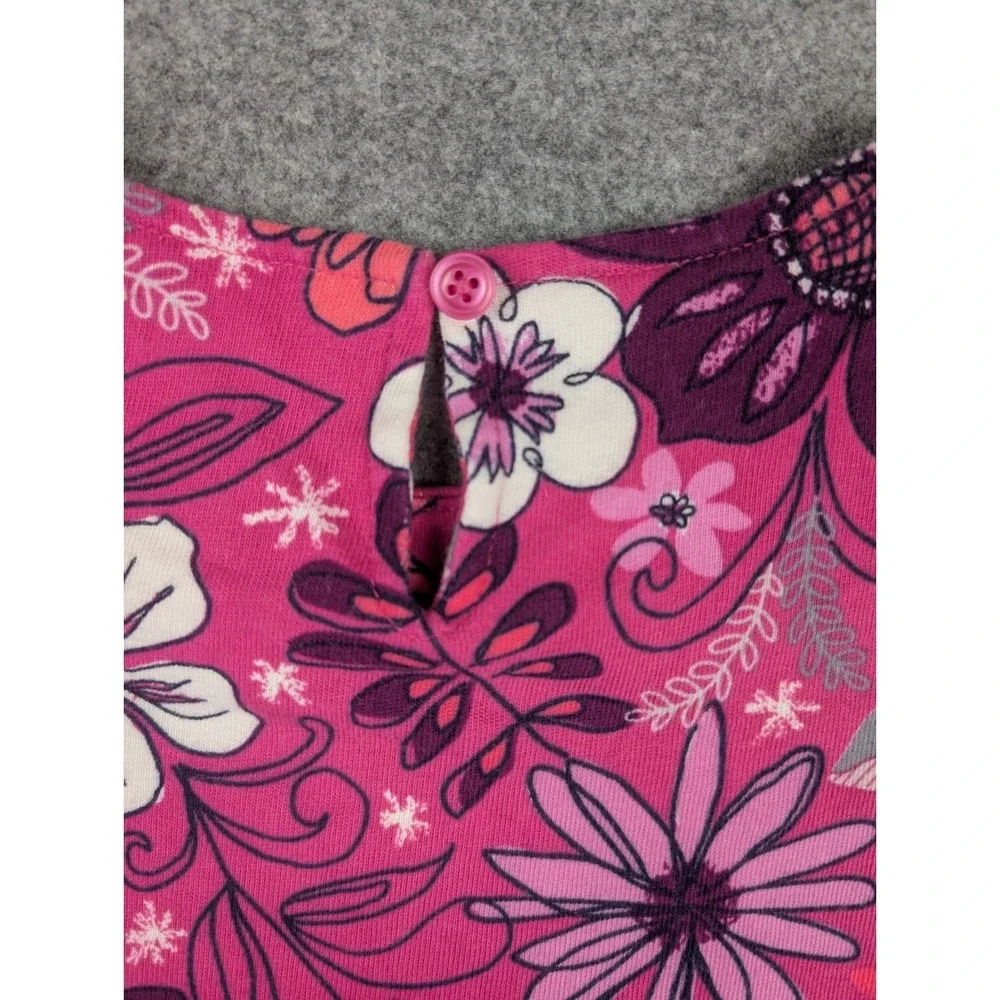 Gymboree‎ Girls Pink Floral Short Sleeve Shift Dress Size L 10-12